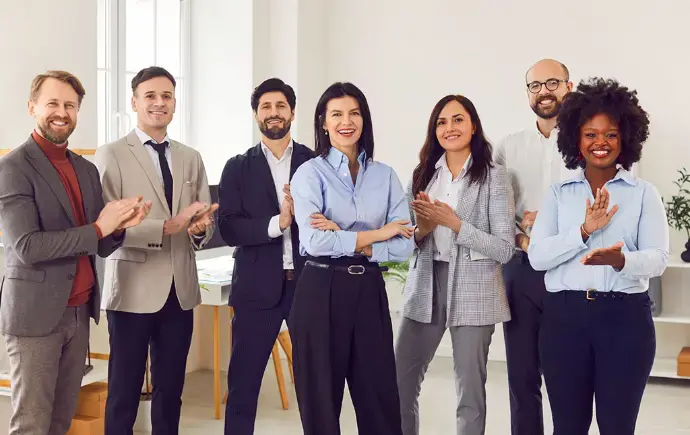 Team of professionals illustrating diversity and inclusion in the workplace
