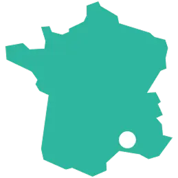 Map of France showing the location of La Mède