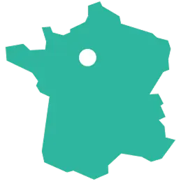 Map of France showing the location of Rueil-Malmaison