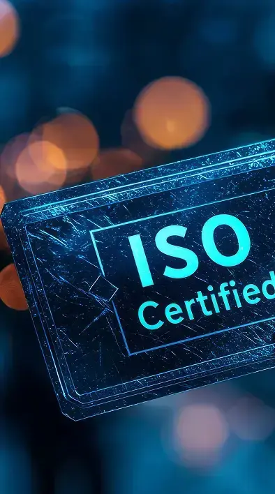 ISO certification illustrating quality and compliance standards